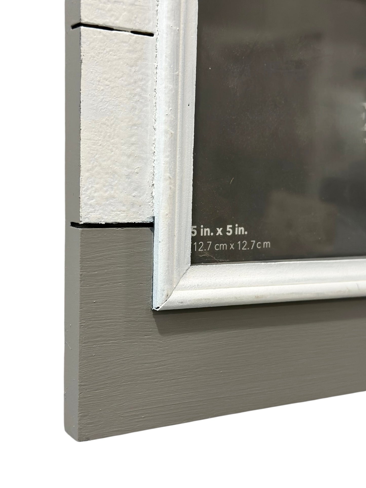 White & Taupe Photo Frame