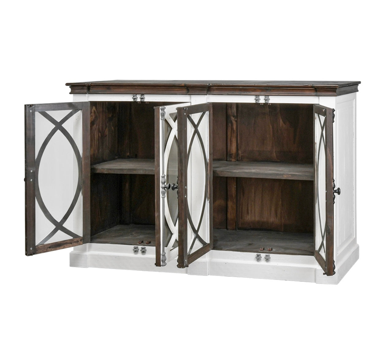 Cameo White & Tobacco Console Cabinet