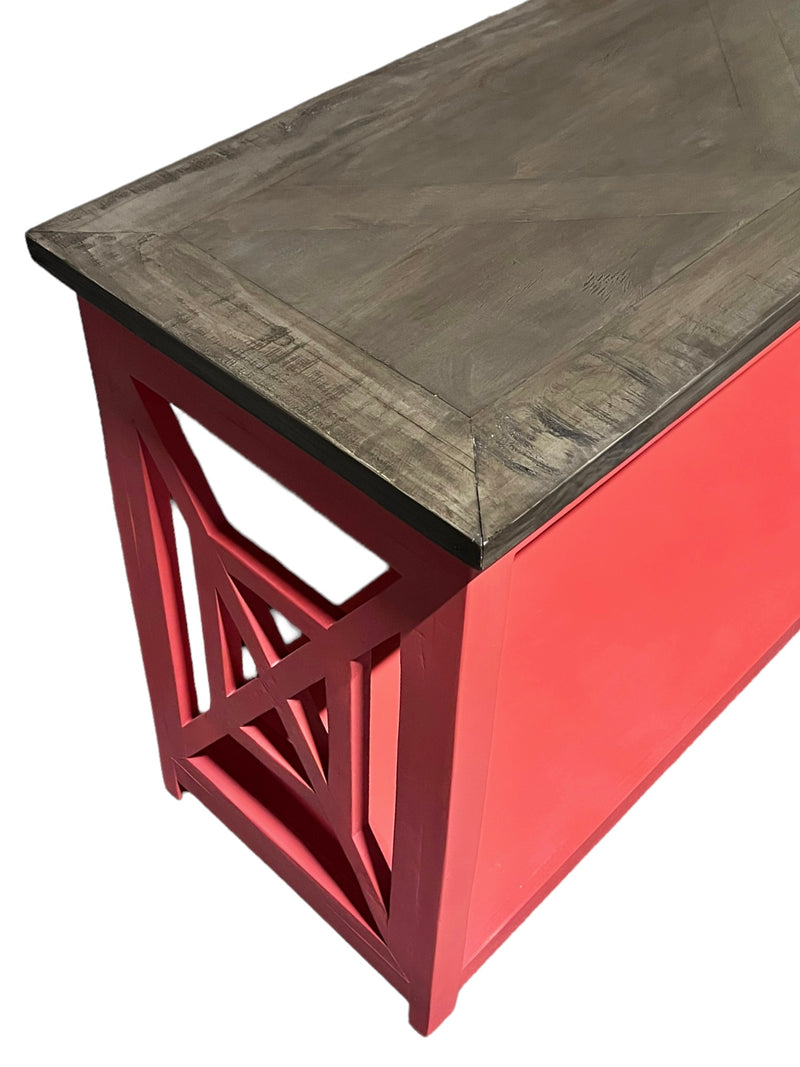 Alicia Red Accent Table