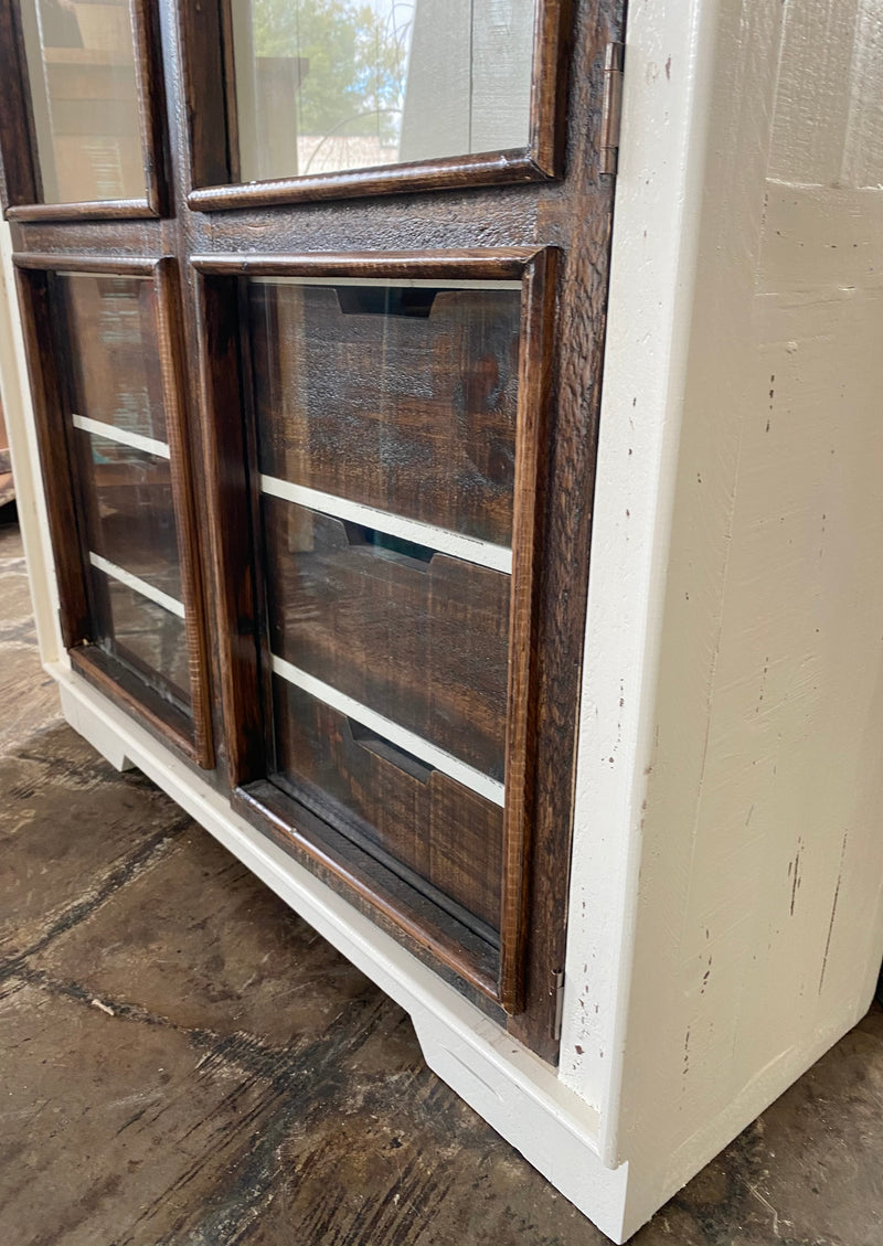 Carly White & Tobacco Display Cabinet
