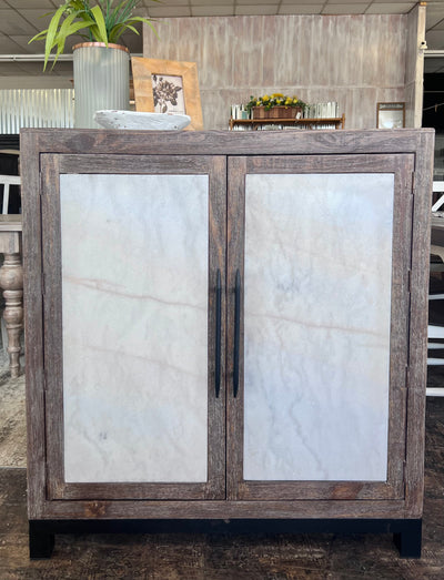 Reese Washed Wheat & Stone accent cabinet