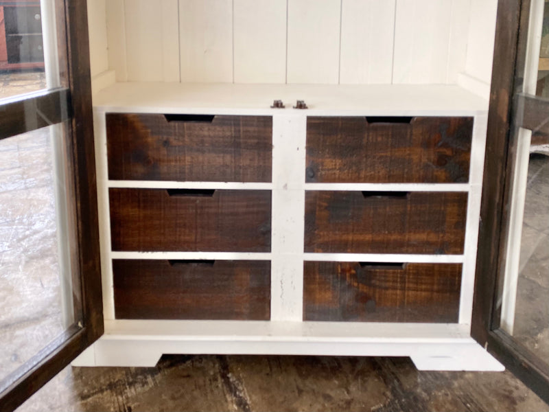 Carly White & Tobacco Display Cabinet