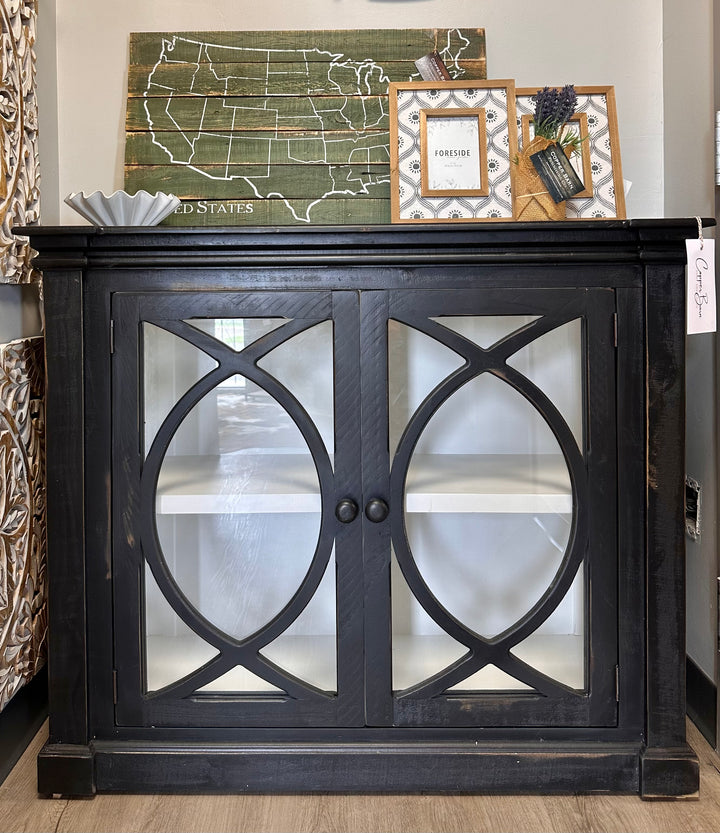 Cameo II Black Small Cabinet