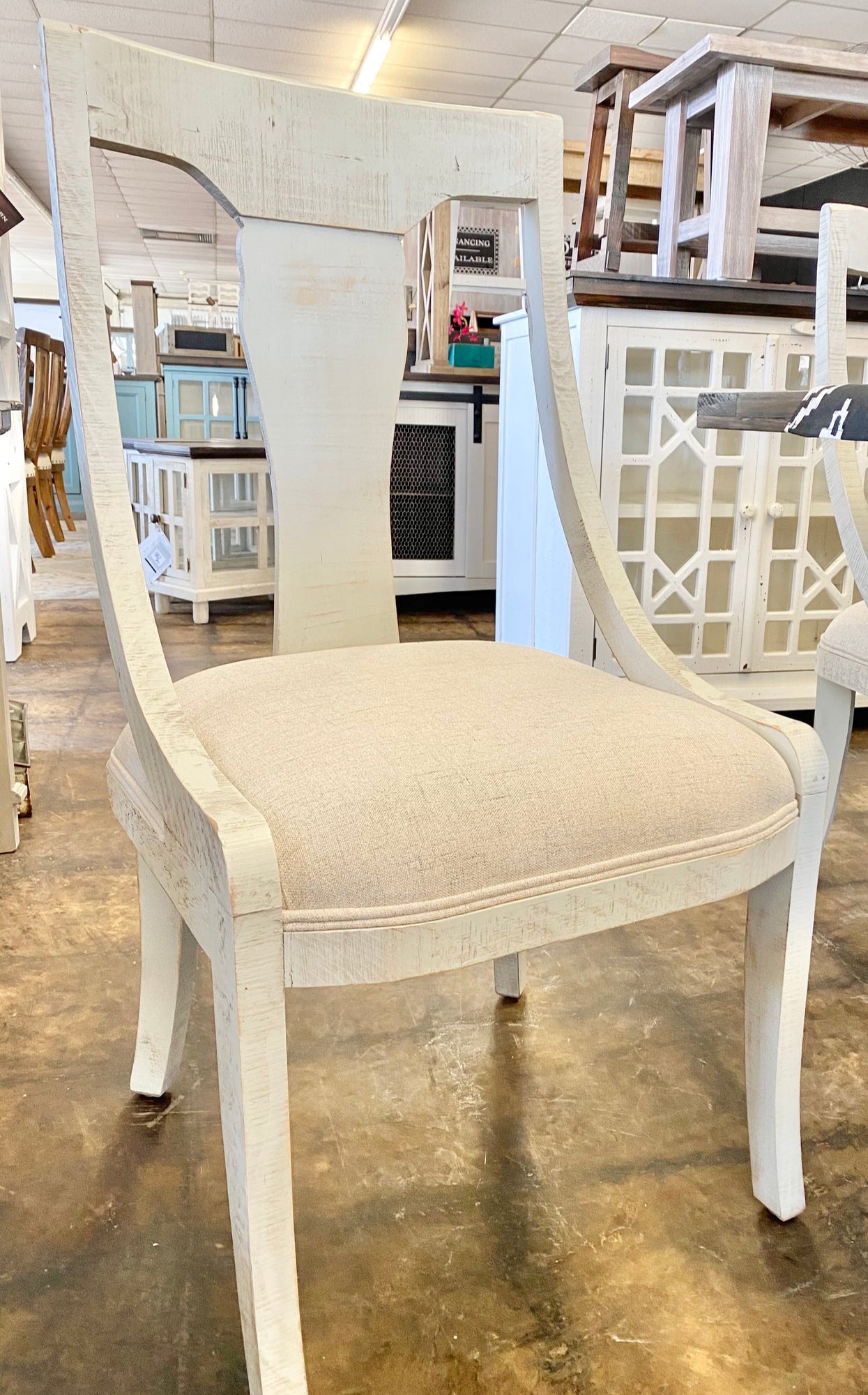 Rita Stone Washed Captains Chair - Clearance