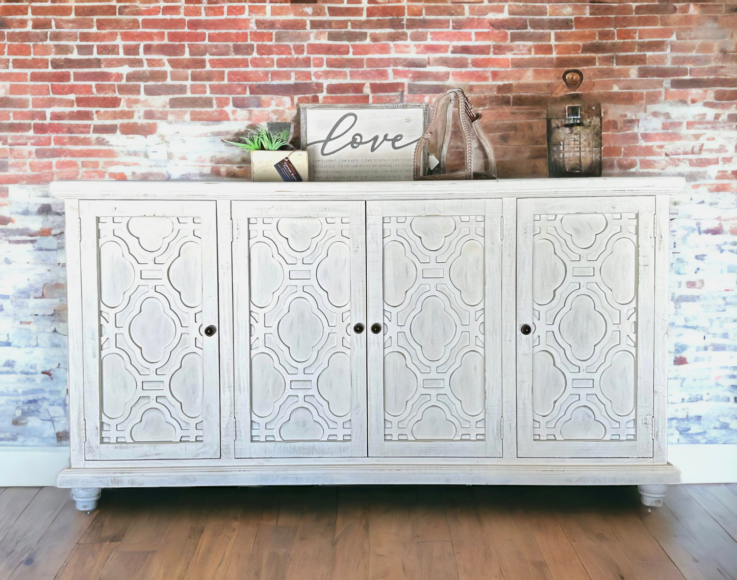 Madeleine White Console Cabinet