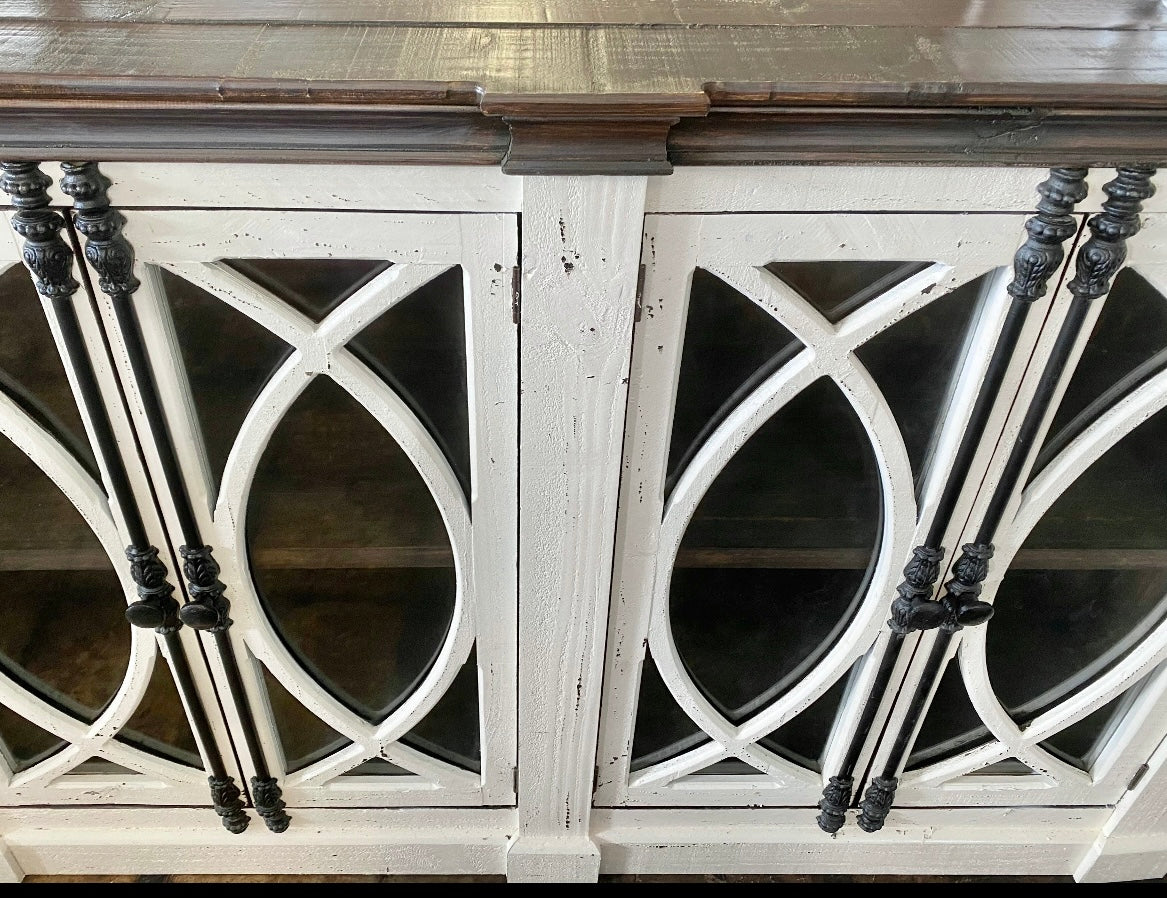 Cameo White & Tobacco Console Cabinet