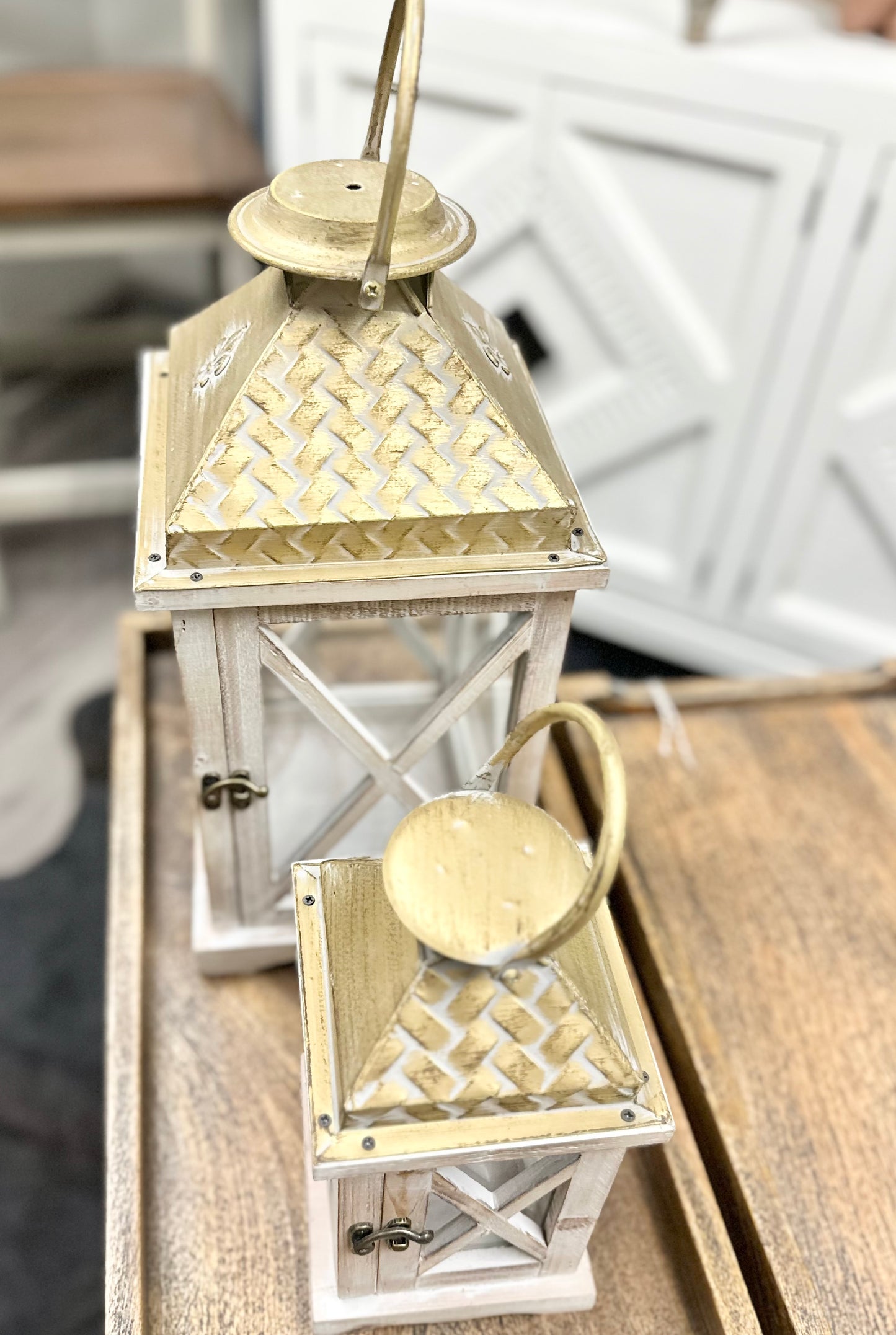 White Washed Lantern