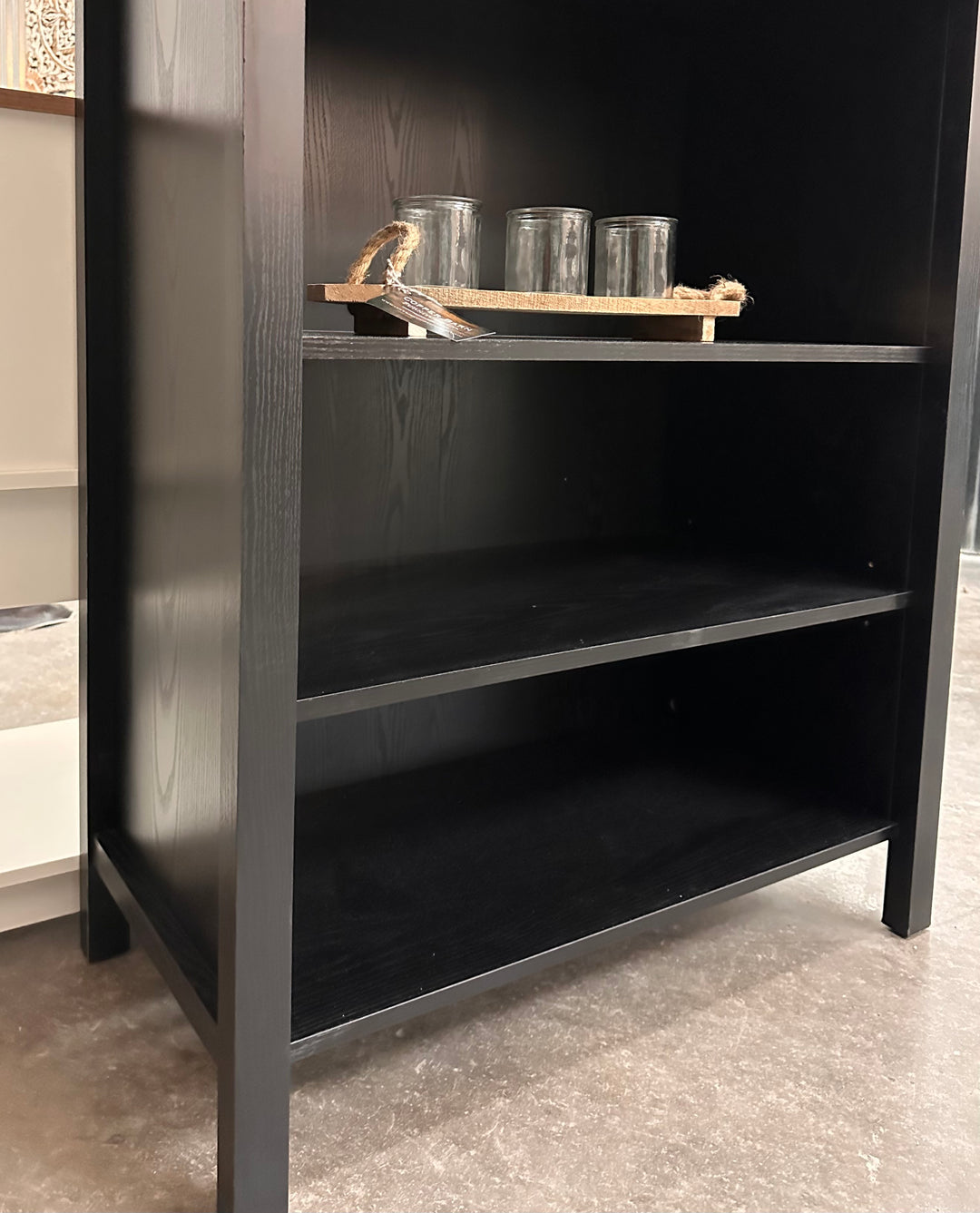 Savannah Black Arched Bookcase