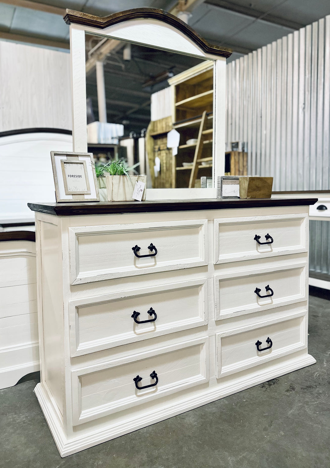 Brooklyn White Dresser with Mirror