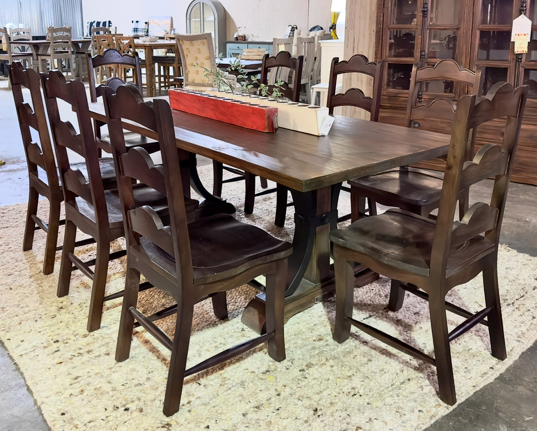 Dexter Tobacco 9 piece Dining Table Set