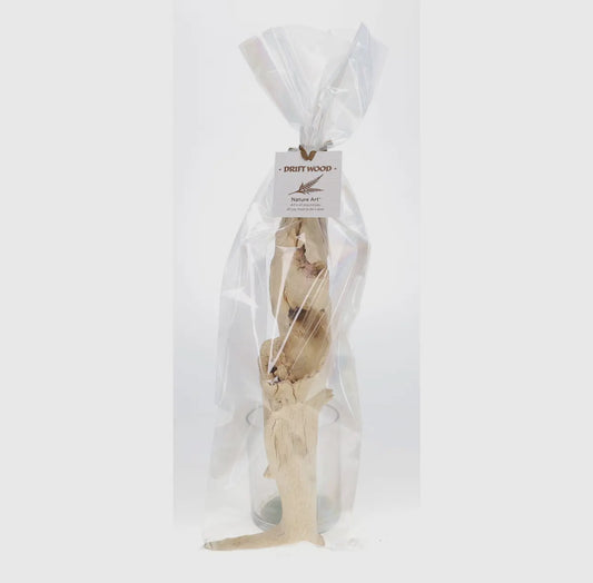 Bleached Driftwood shelf decor