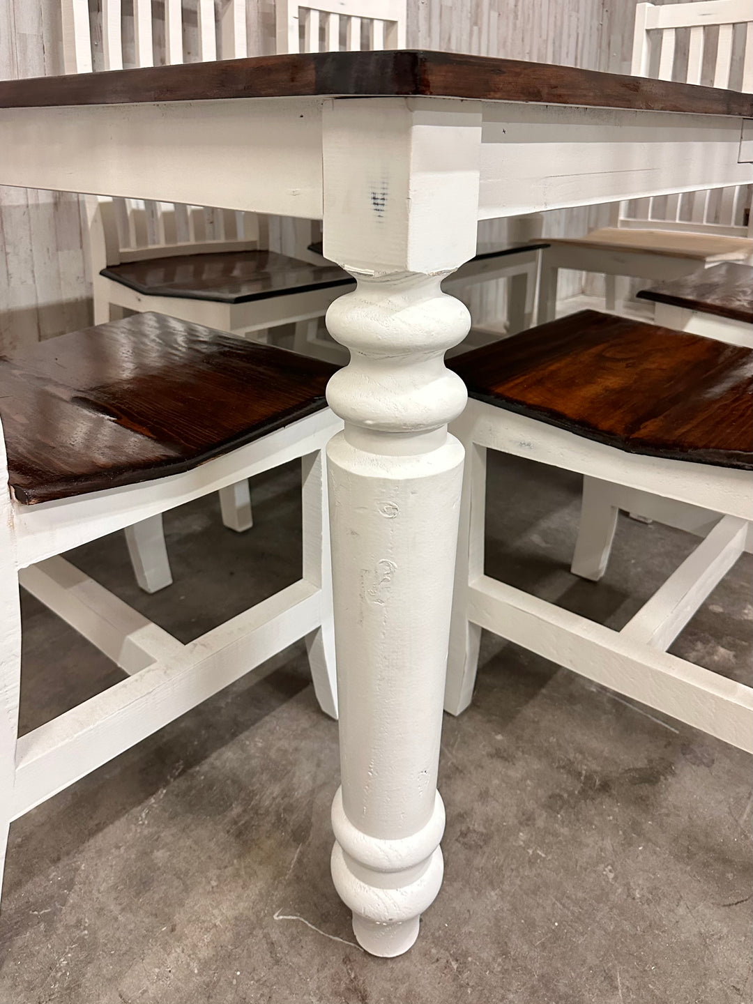 Faye White 7 piece Dining Table Set