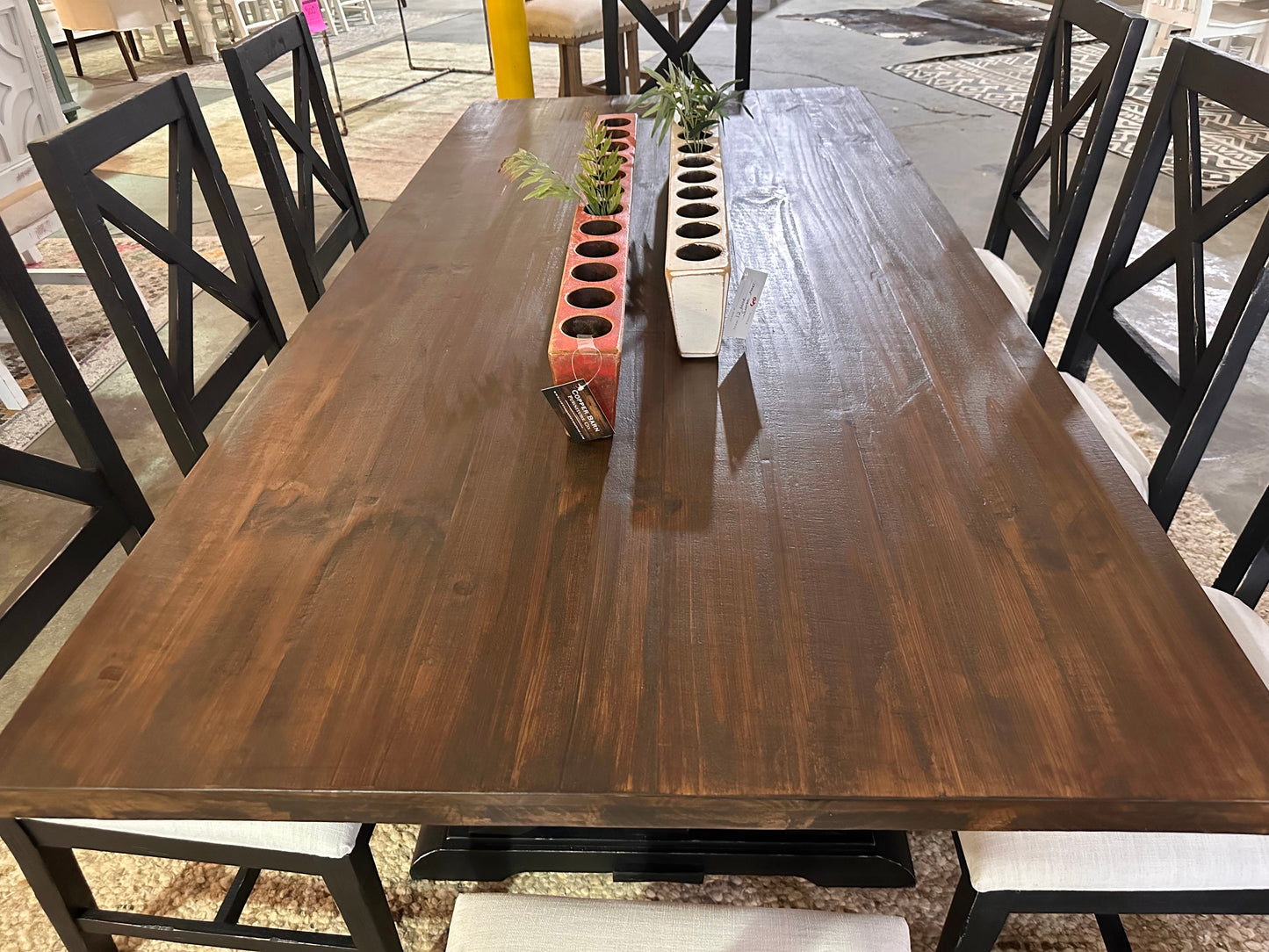 Amelia 9 piece Black Dining Table Set