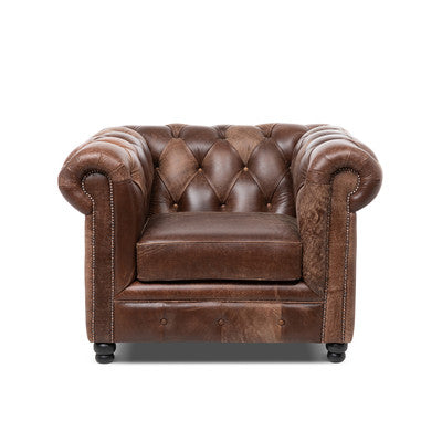 Tribeca Leather Chesterfield Chair