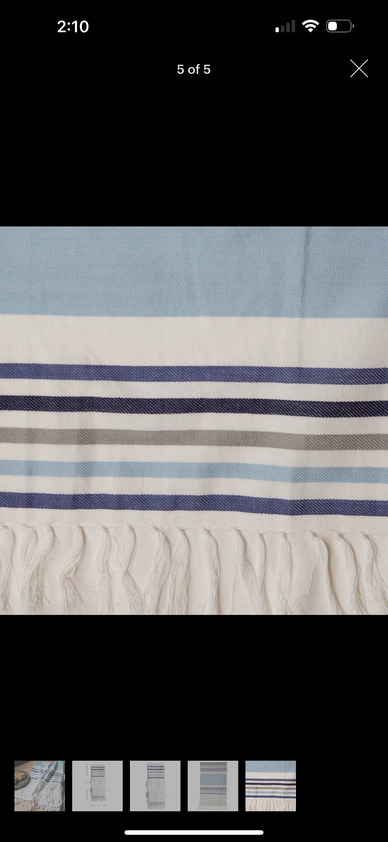 Liz Tea Towel Blue