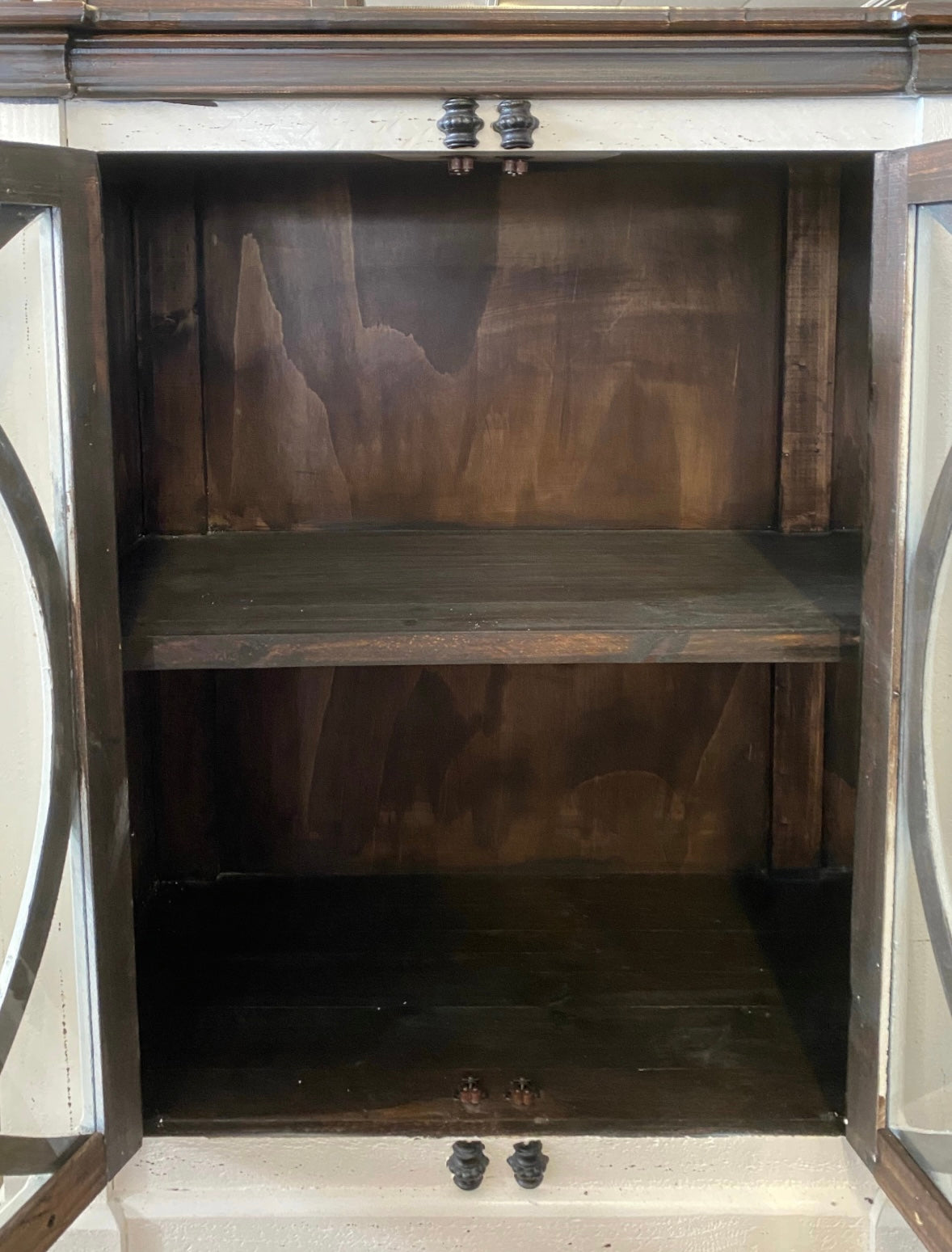 Cameo White & Tobacco Console Cabinet
