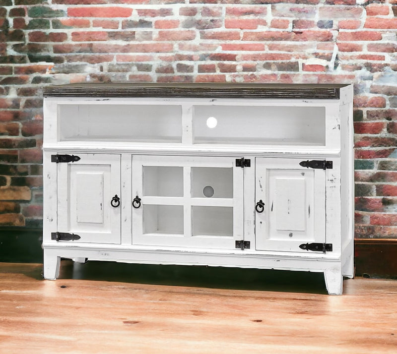 Emily White & Weathered Small TV Stand