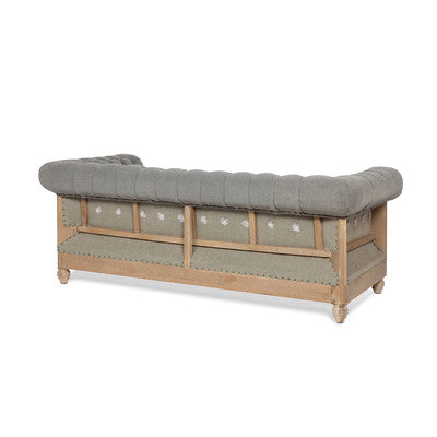 Soho Gray Chesterfield Sofa