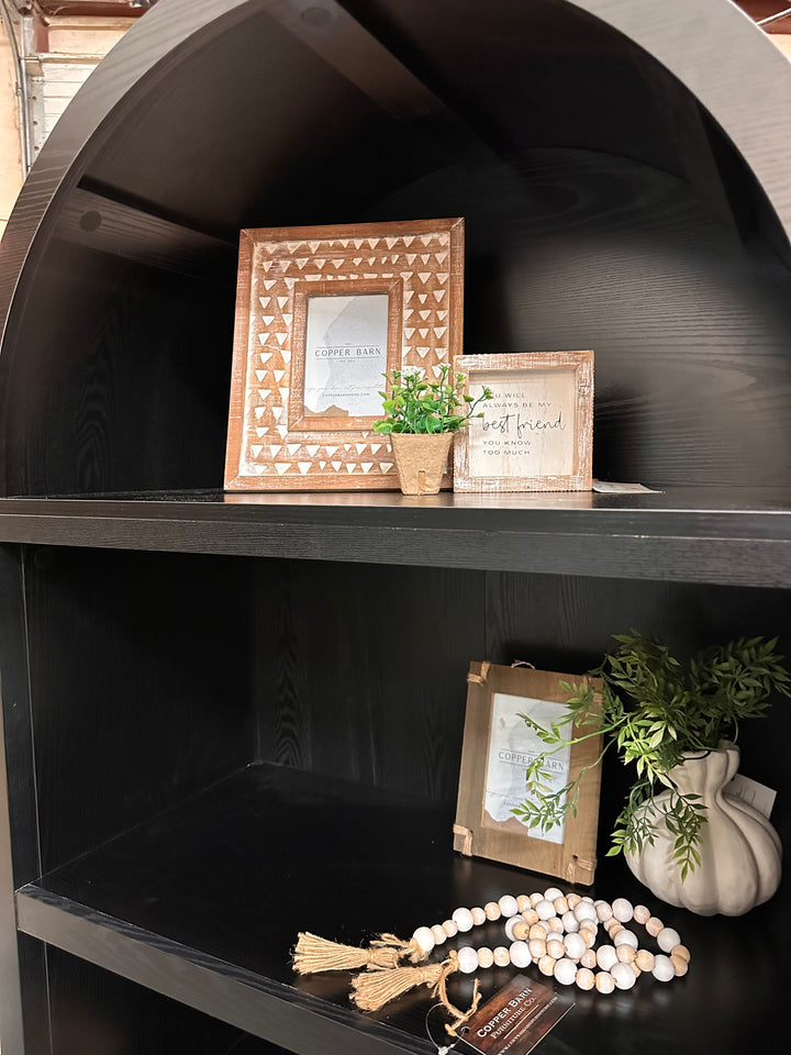 Savannah Black Arched Bookcase