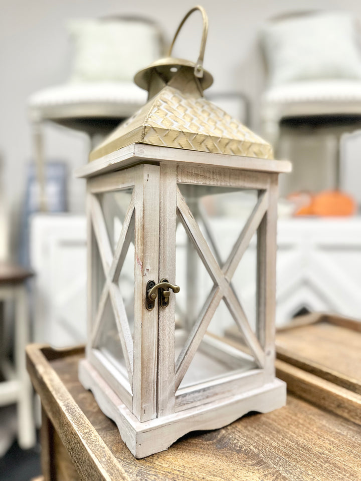 White Washed Lantern