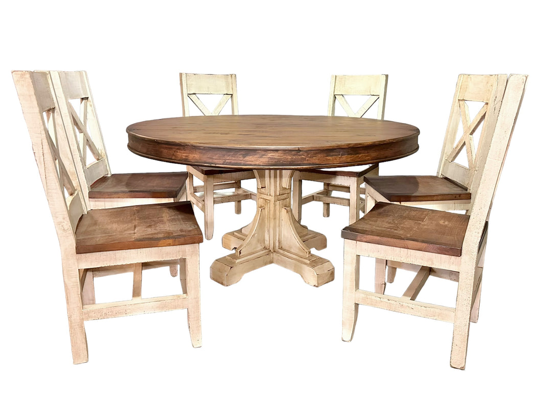 Ethan Cream 7 piece Round Table Set