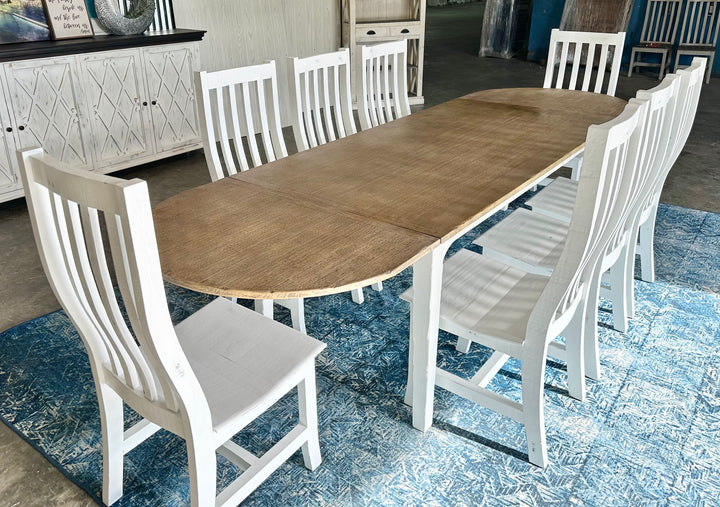 Glenn White & Weathered 9 piece Dining Table set