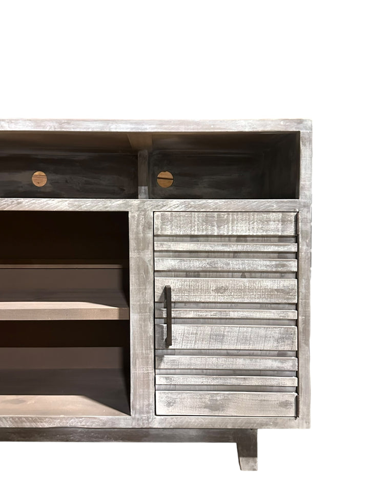 Louis Weathered Gray TV Stand