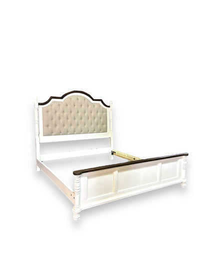 Rosa II White & Linen King Bed