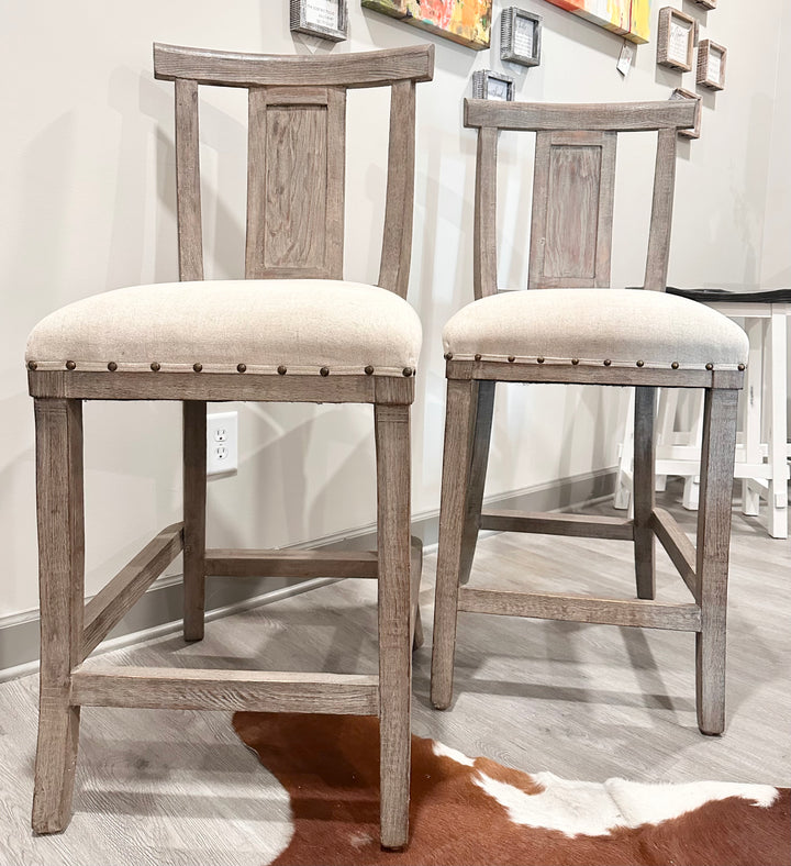 Rita Gray Washed Counter Height Stools (pair of 2)
