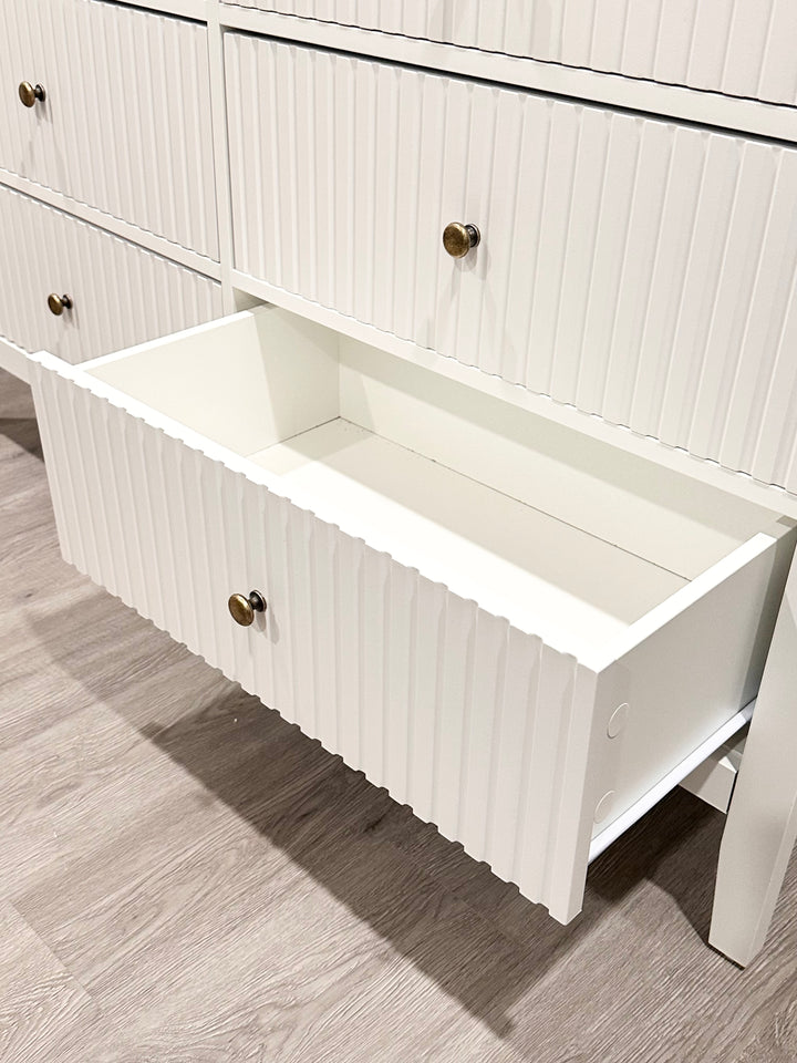 Liam Fluted 6 Drawer Dresser