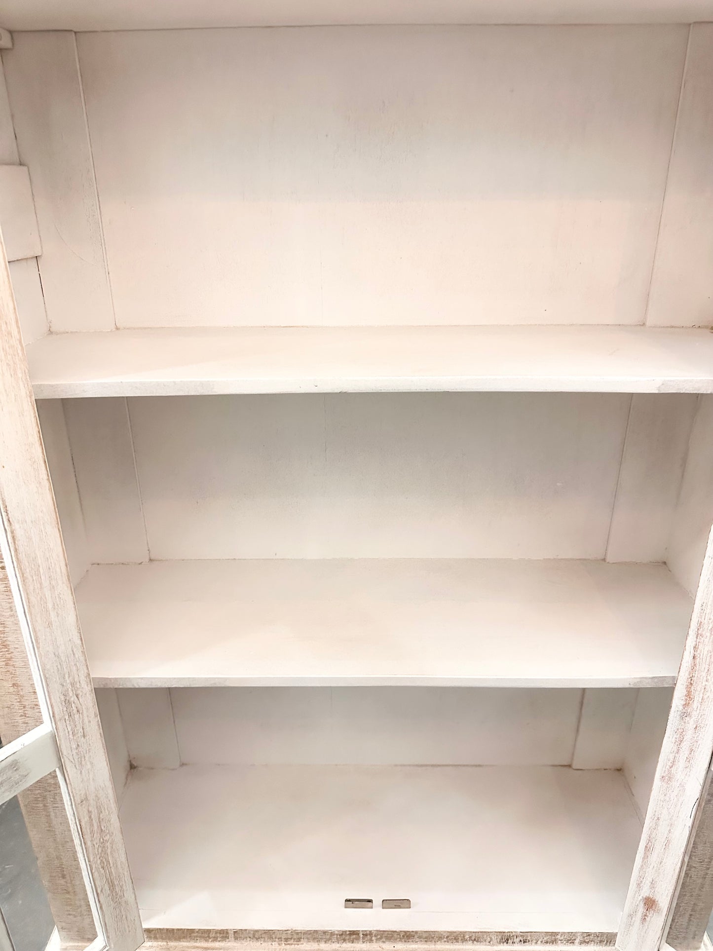 Hampton White Washed Mango Display Cabinet