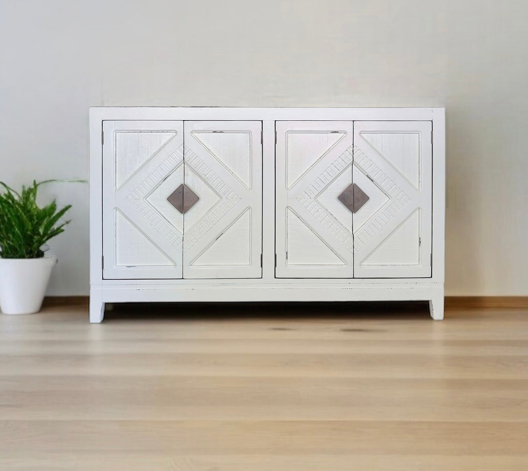 Gisele White Console Cabinet