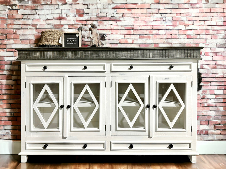 Laughlan White Console Cabinet