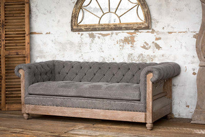 Soho Gray Chesterfield Sofa