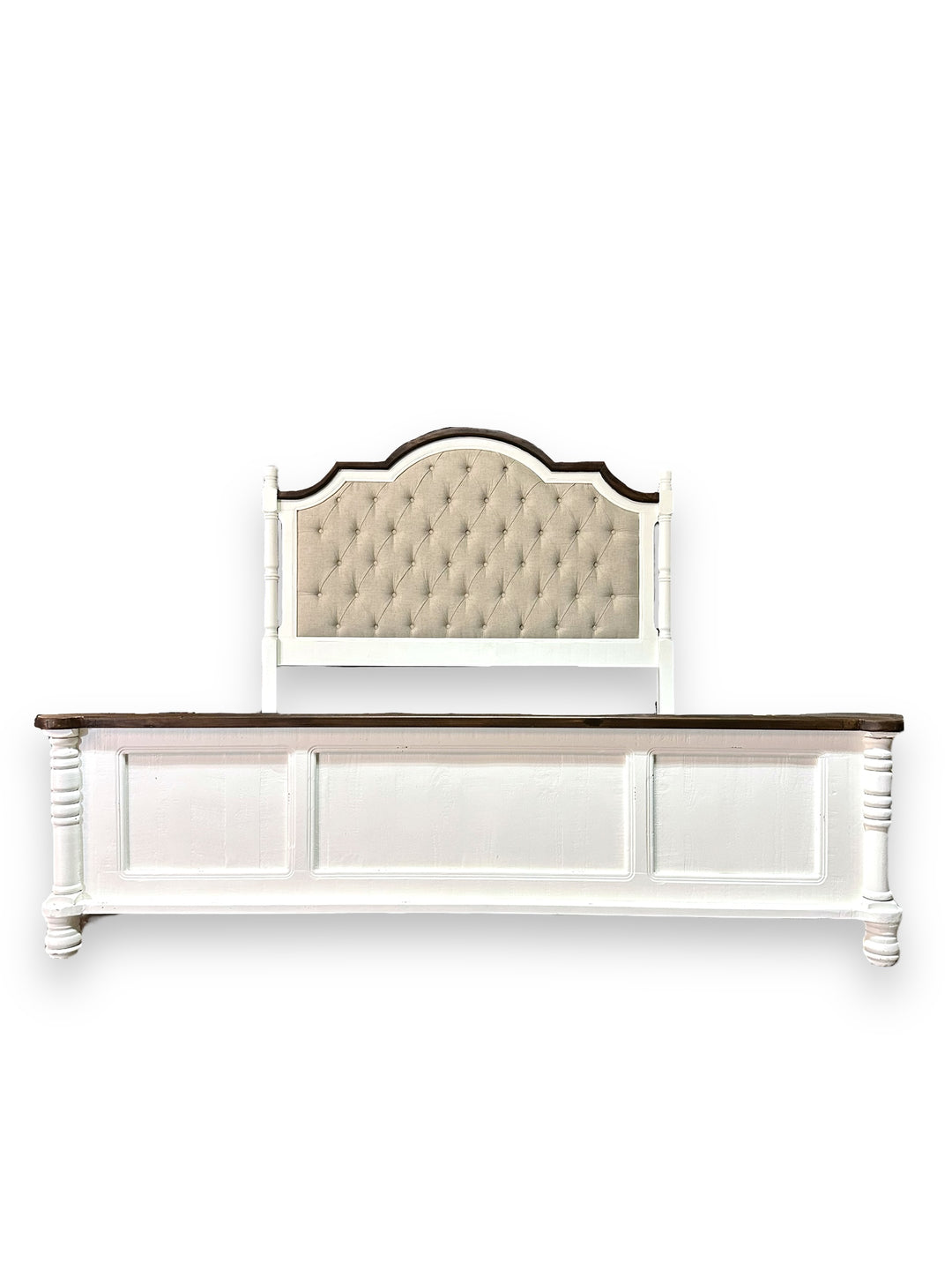 Rosa II White & Linen King Bed