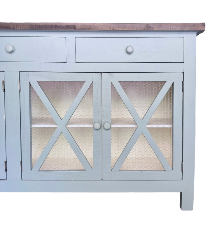 Harrington Beach Blue Console Cabinet