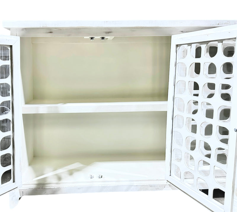 Ava White Console Cabinet