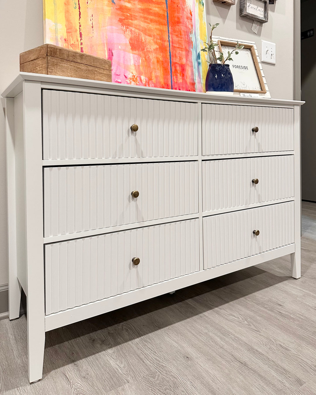 Liam Fluted 6 Drawer Dresser
