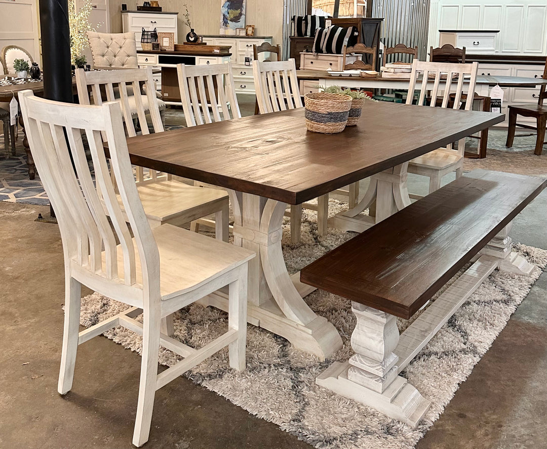 Archie Ivory 7 piece Dining Table Set