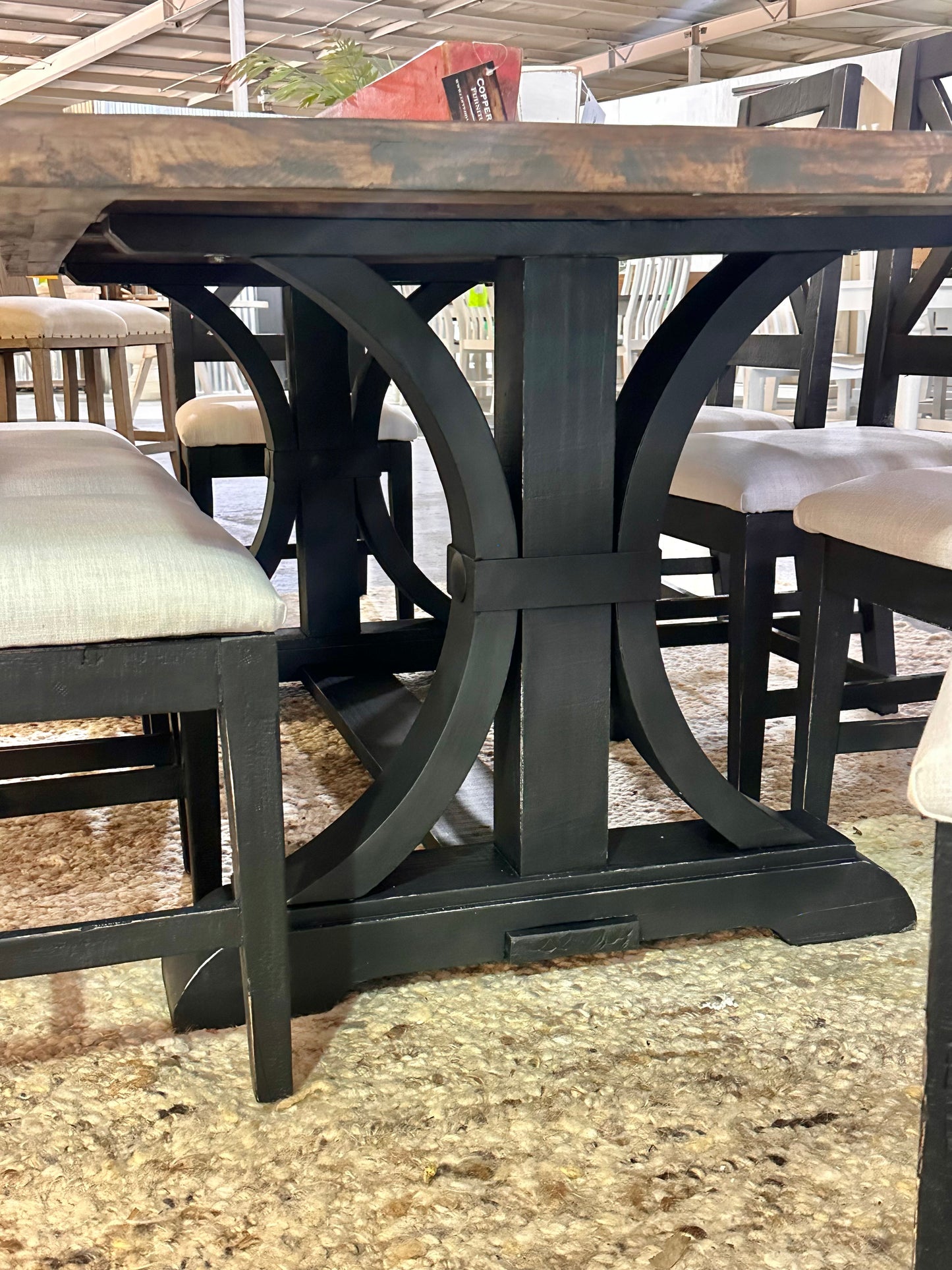 Amelia 9 piece Black Dining Table Set