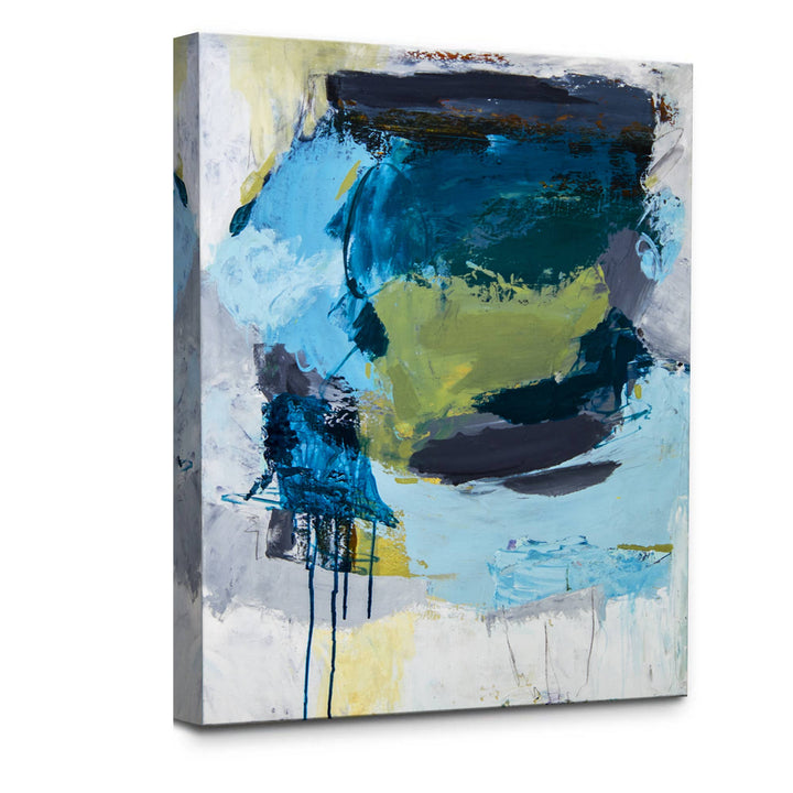 ‘Aqua Stack' Wrapped Canvas Wall Art by Lynn Byrd