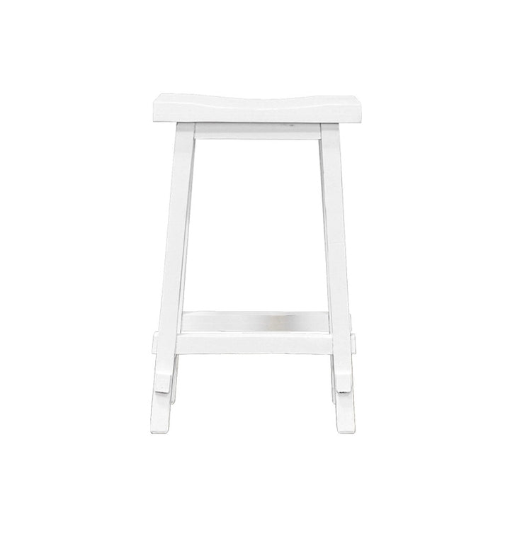 White Saddle Barstool