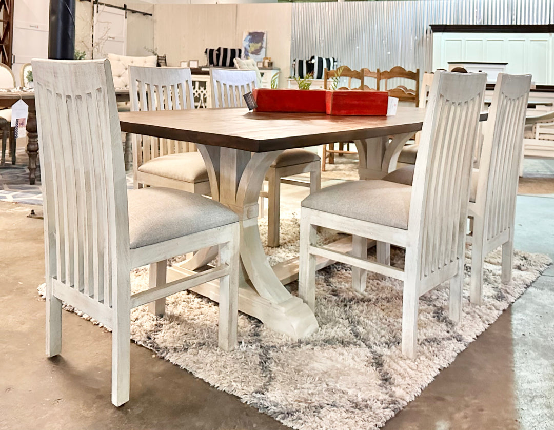 Archie II Ivory & Linen Dining Table Set