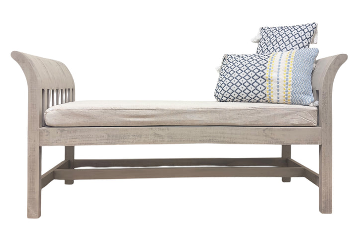 Rita Gray Upholstered Bench