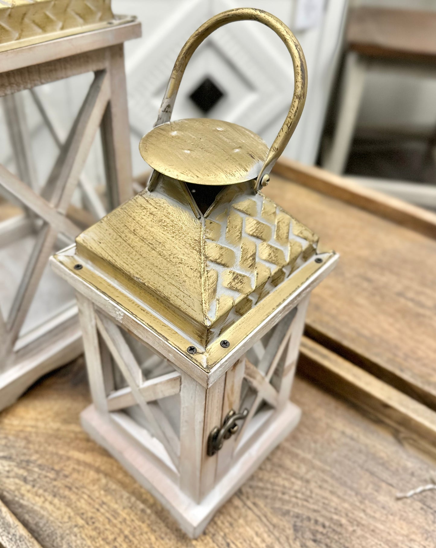 White Washed Lantern