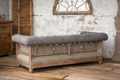 Soho Gray Chesterfield Sofa