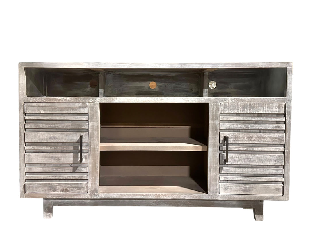 Louis Weathered Gray TV Stand