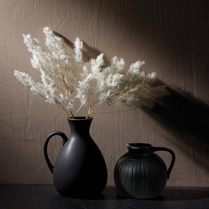 Black Ceramic Pitcher Small Vase