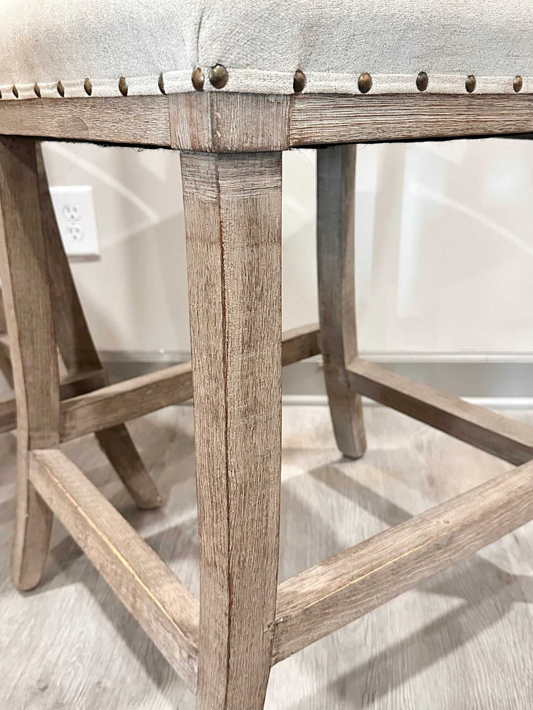 Rita Gray Washed Counter Height Stools (pair of 2)