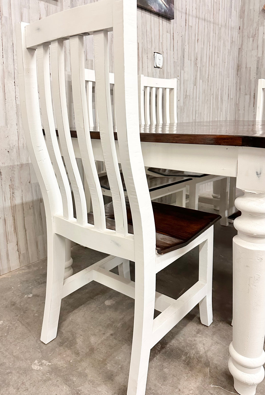 Faye White 7 piece Dining Table Set